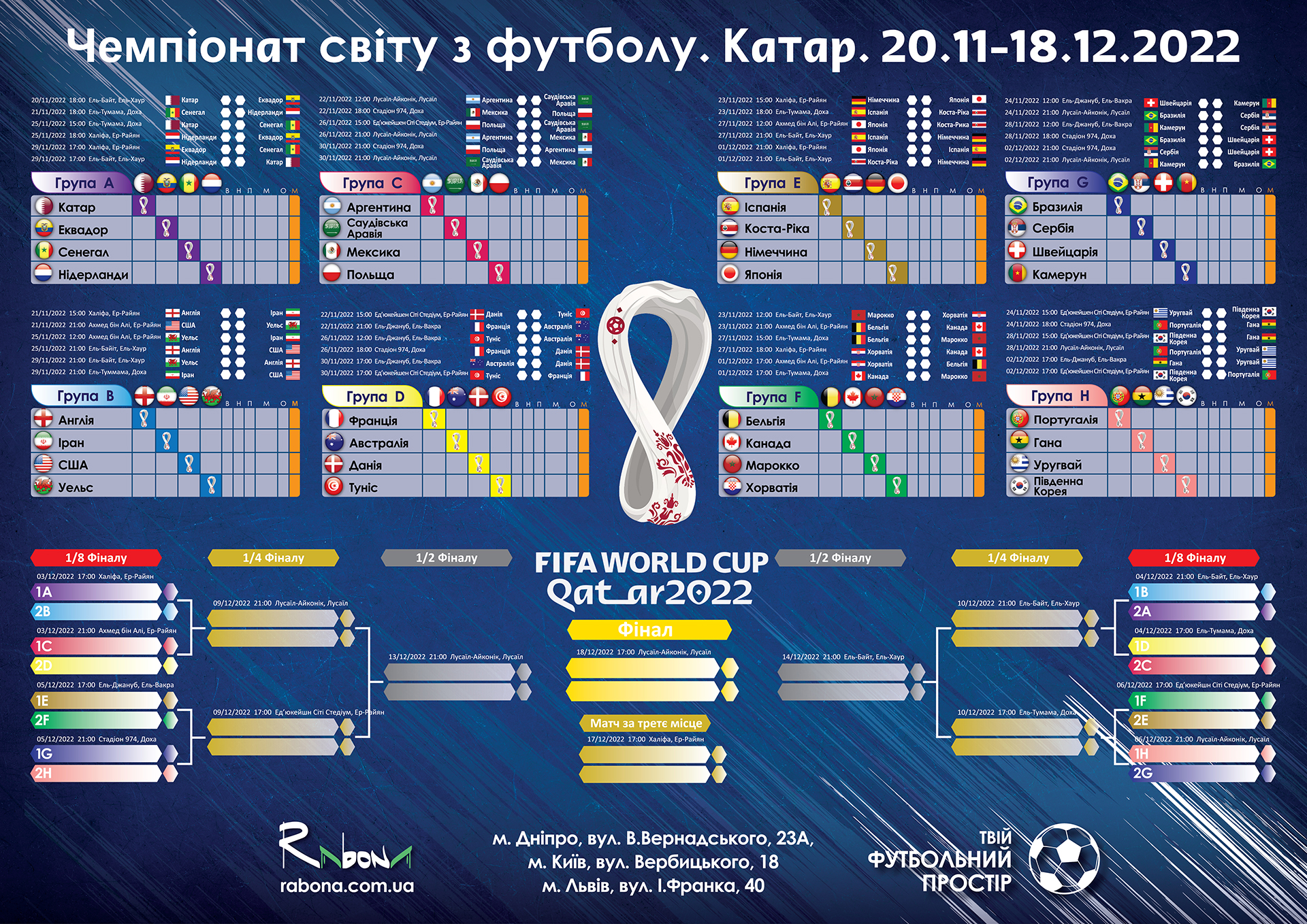 Даруємо плакат! Чемпіонат Світу з футболу 2022 у Катарі